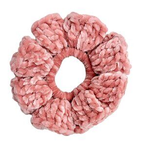 Scrunchies Brand New Handmade Crochet Velvet Dusty Blush for all hair type